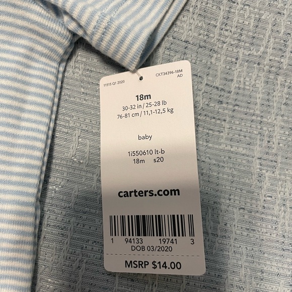 Carter’s 18 month “Just for the Record, I’m Pretty Awesome” romper NWT - Picture 3 of 4